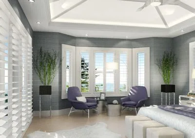 modern white wood shutters 