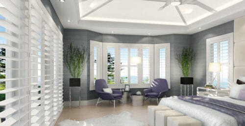 modern white wood shutters 