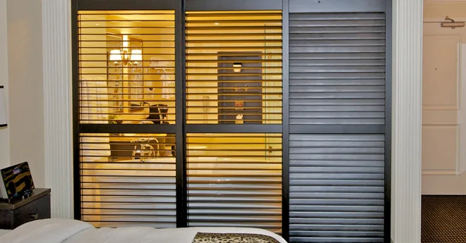 louvered sliding door