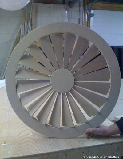 round custom window shutters