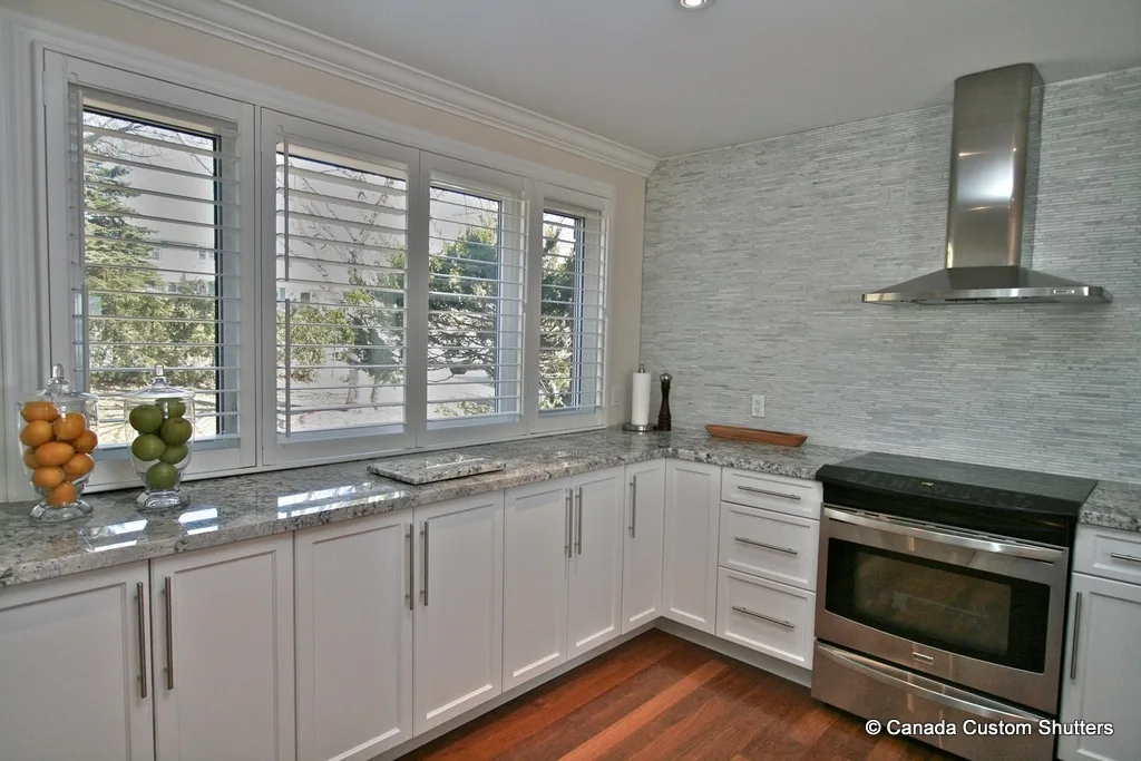 window shutters in kitchen