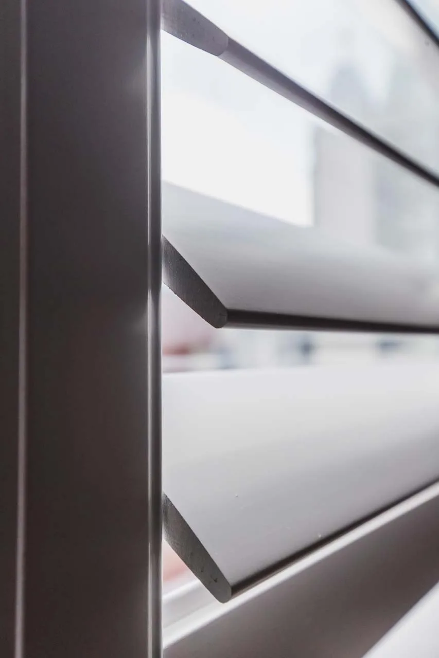 Open louvers on window shutters