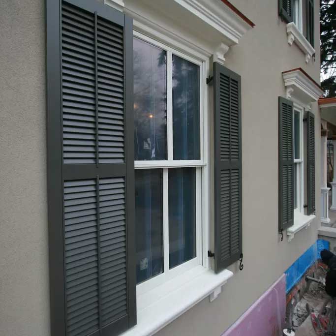 Exterior shutters painted to match your home